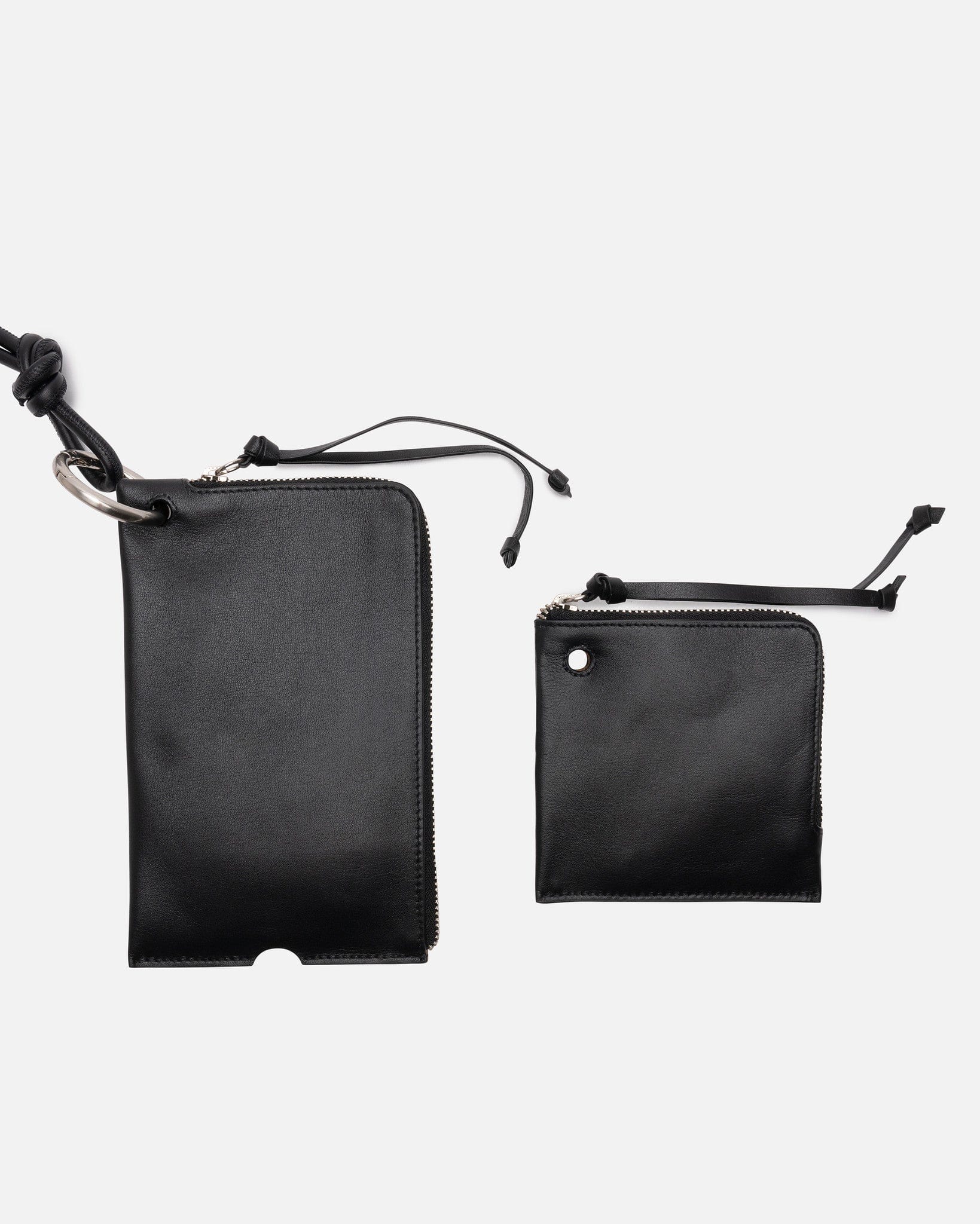 Leather Phone Pouch in Black