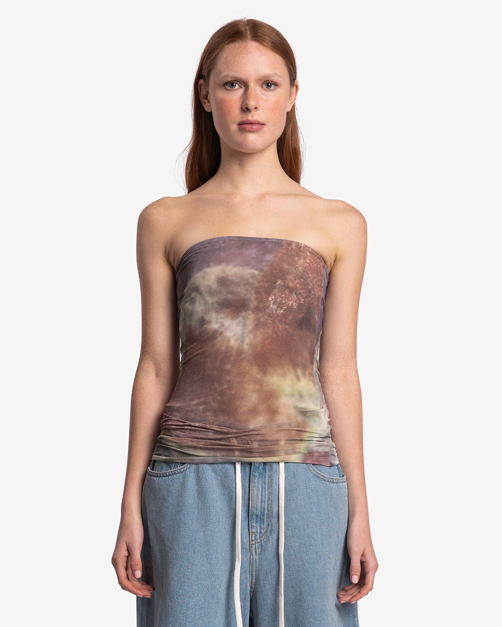 Postre Digital Print Top in Dark Mauve – SVRN