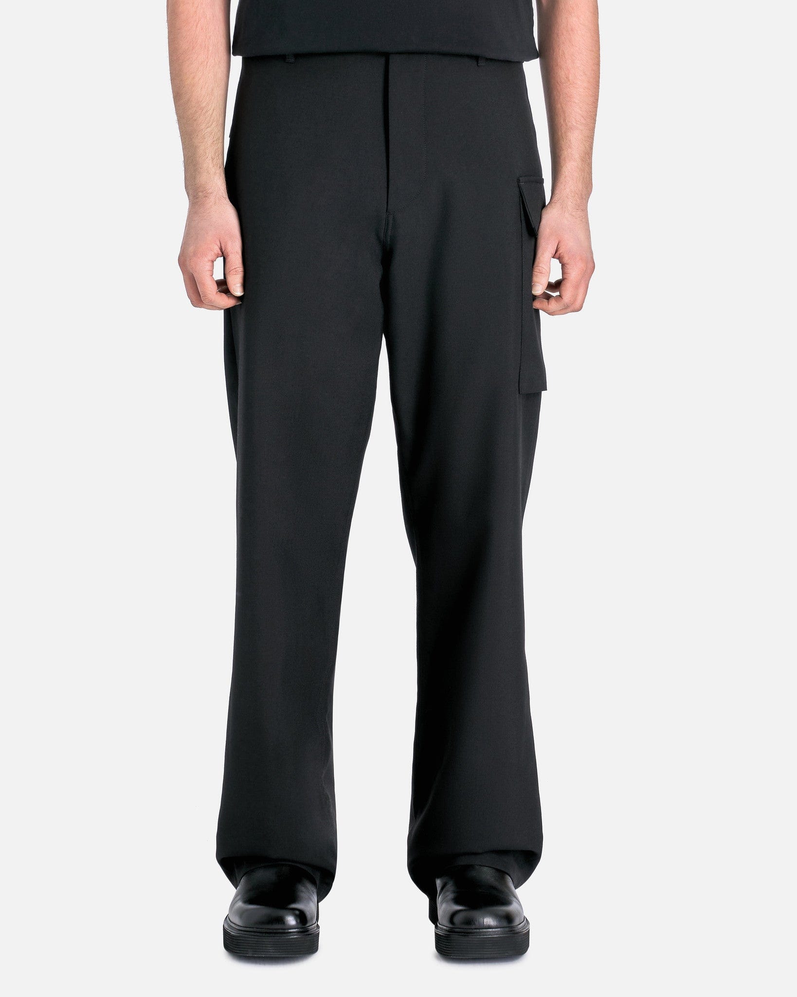 Tropical Wool Trousers in Black