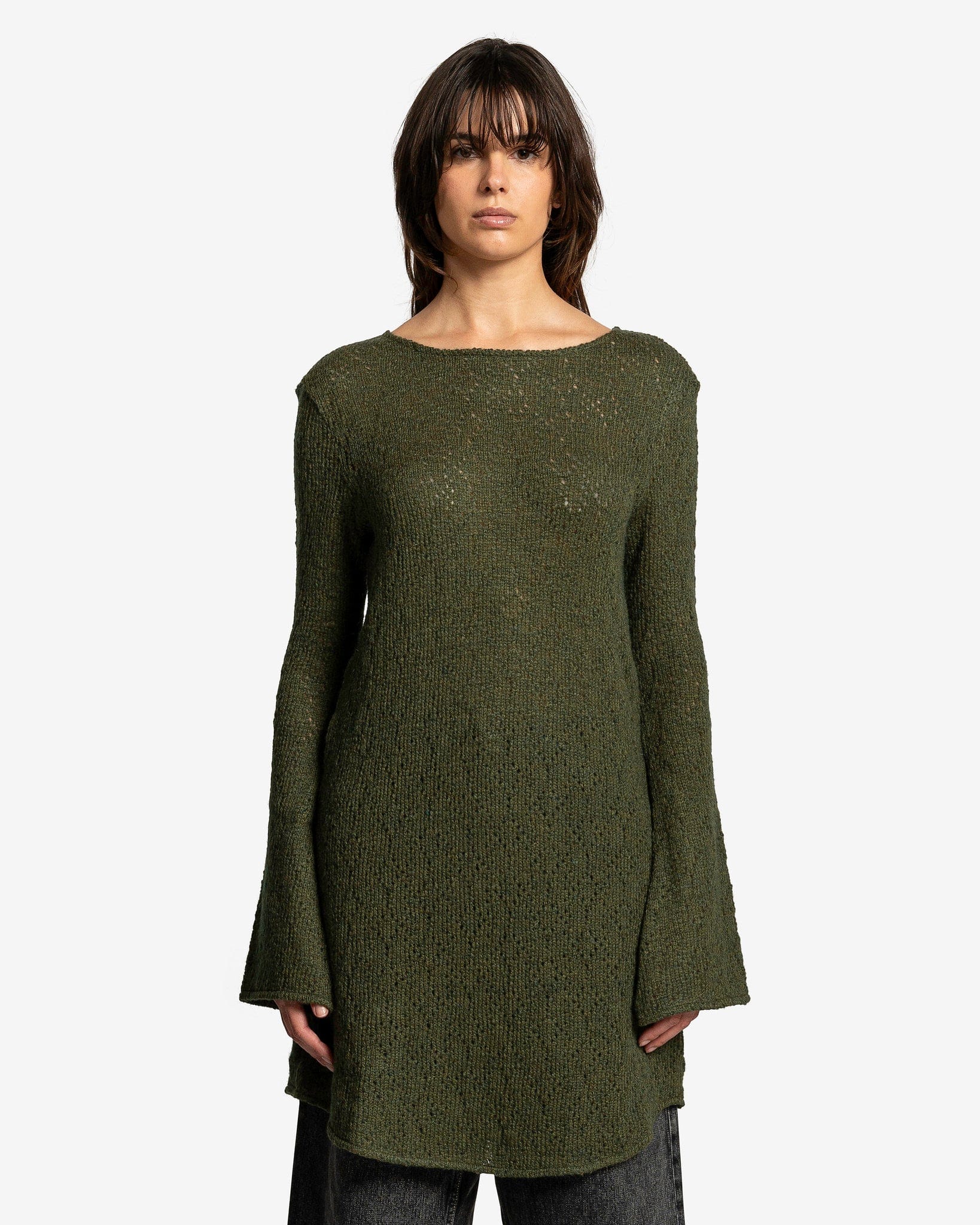 Two Face Dress in Moor Green Crochet – SVRN