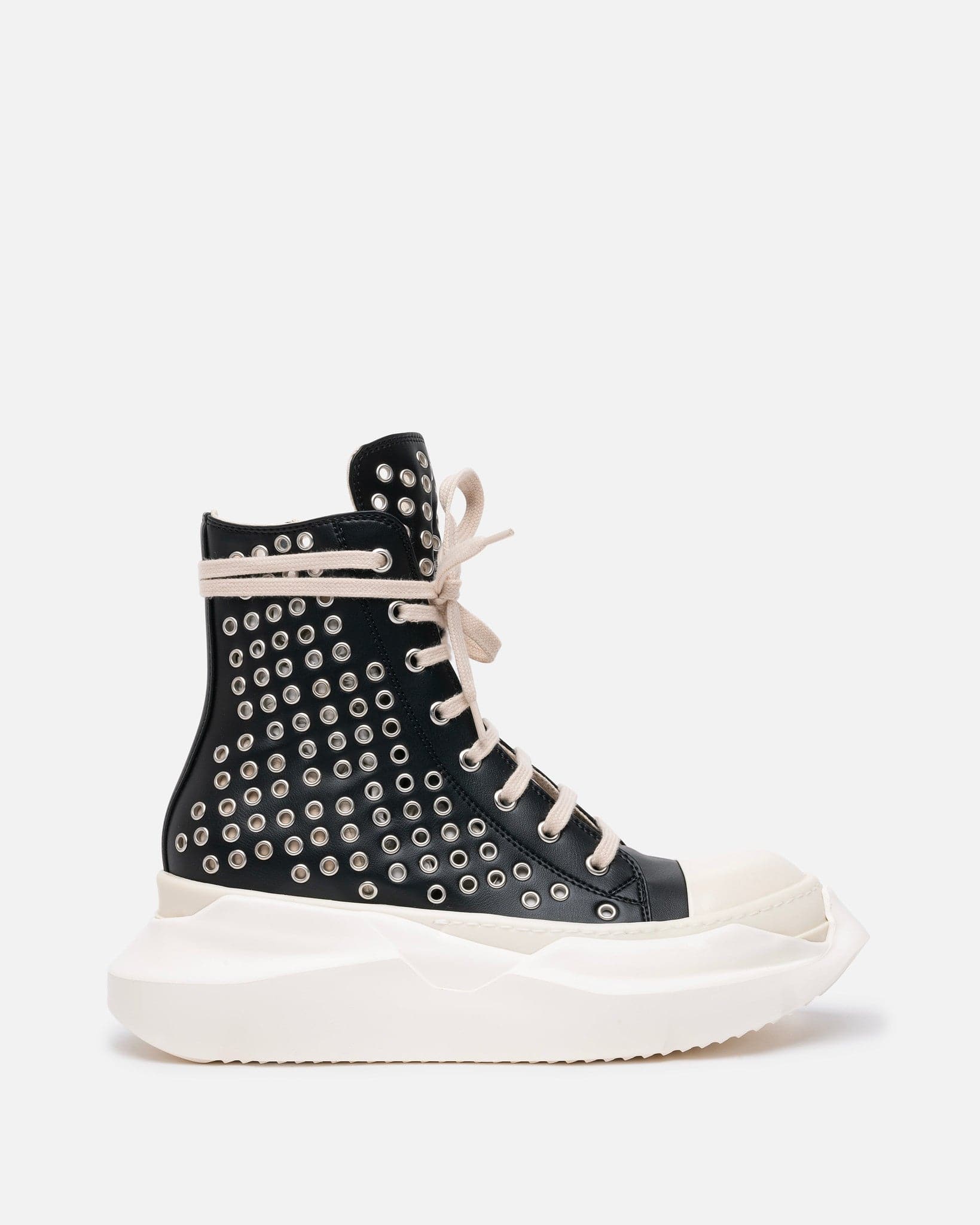 Vegan Leather Abstract Ramones in Black/Milk