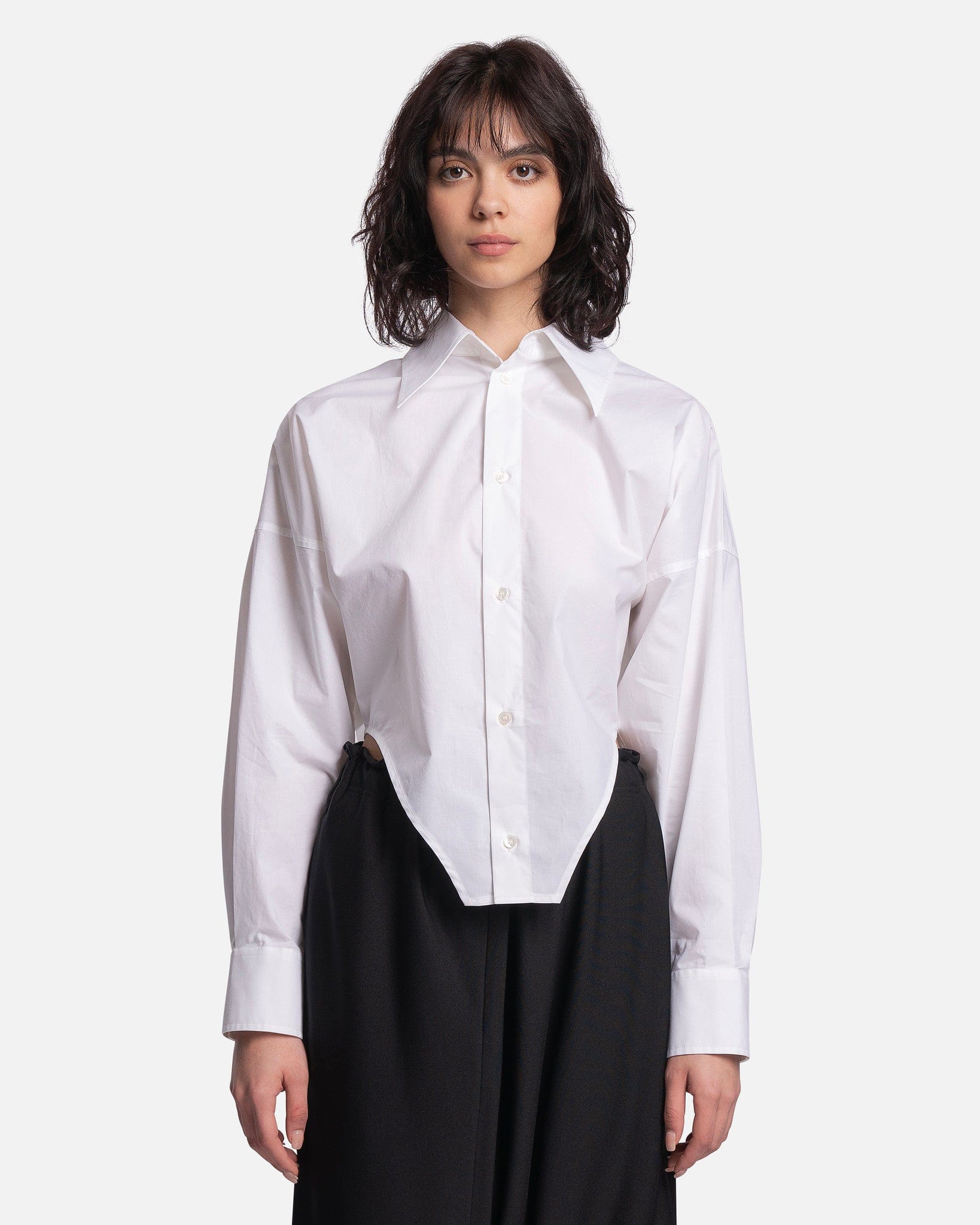 Corset Shirt in White – SVRN