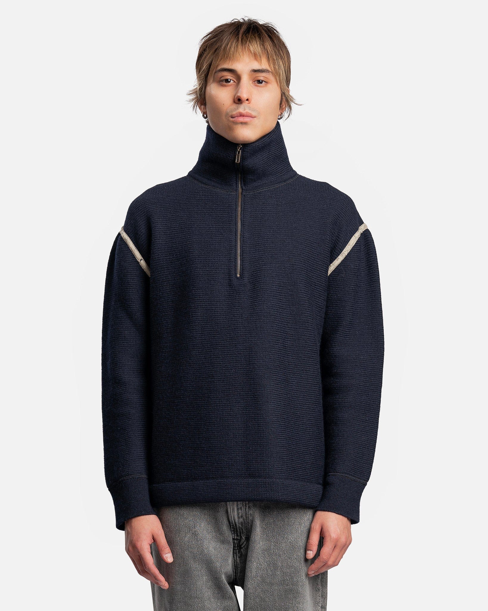 Elbow Patch Ribbed Pullover - Men - OBSOLETES DO NOT TOUCH