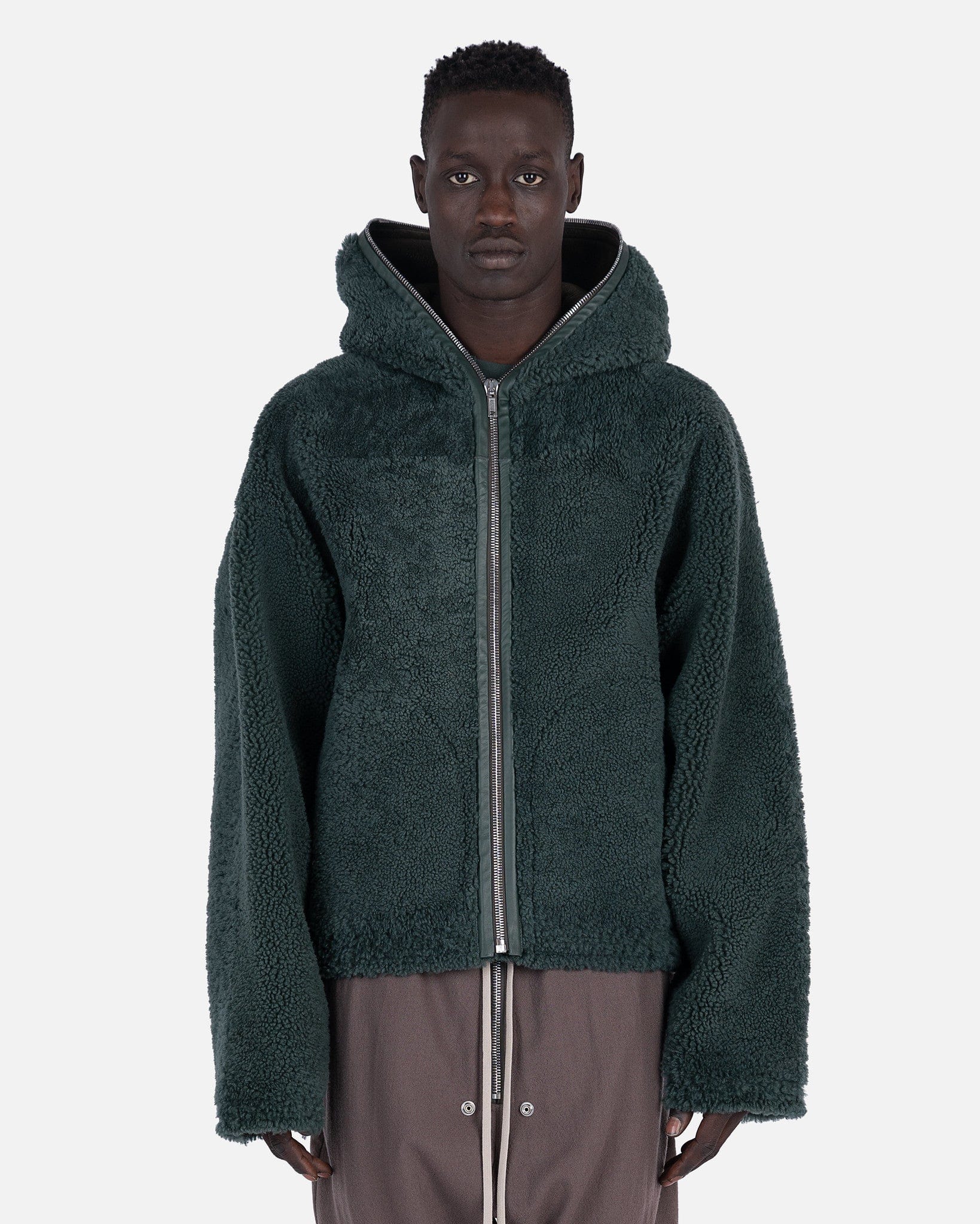 Shearling Sealed Windbreaker in Teal