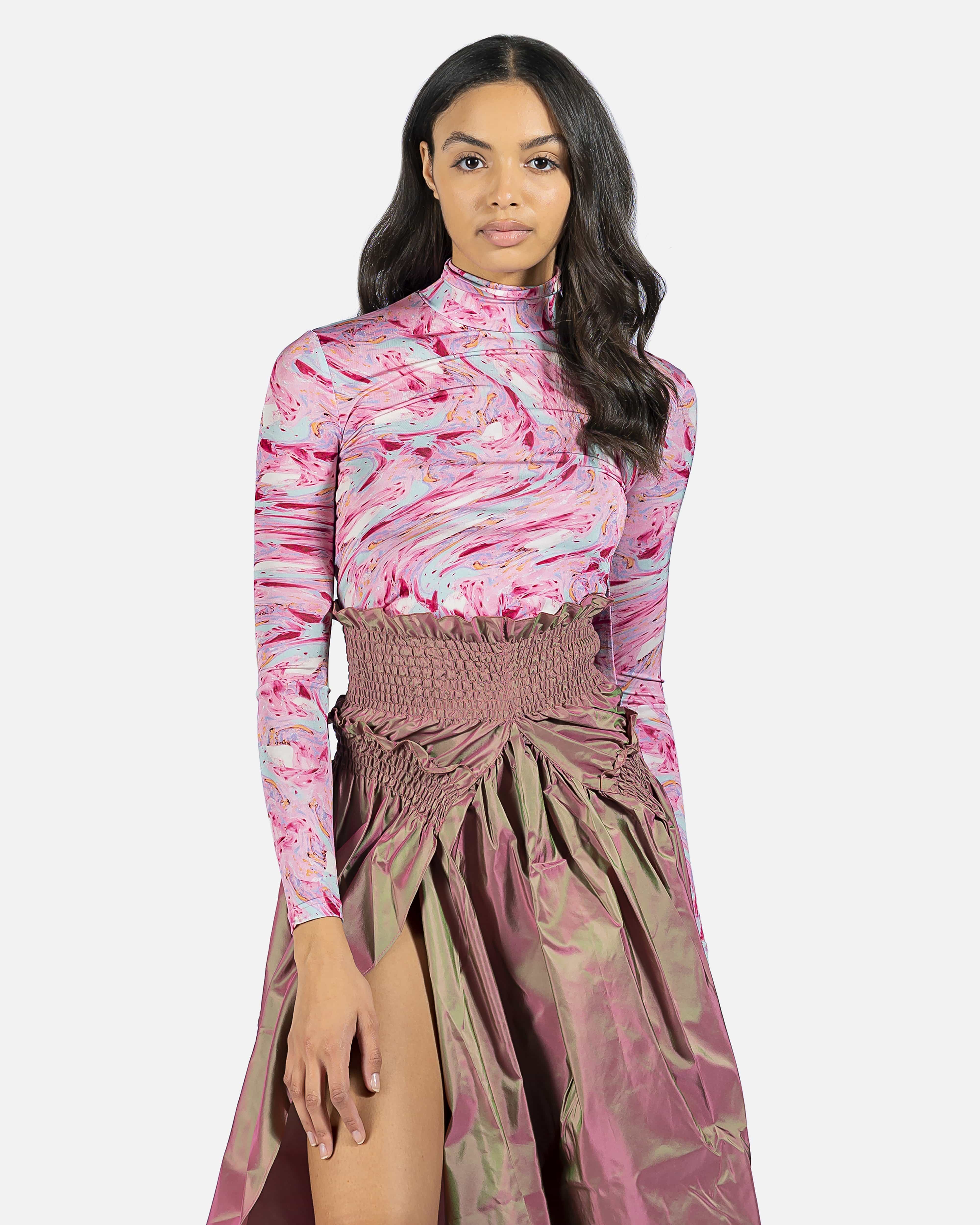 Sherman Print Tight Top in Pink