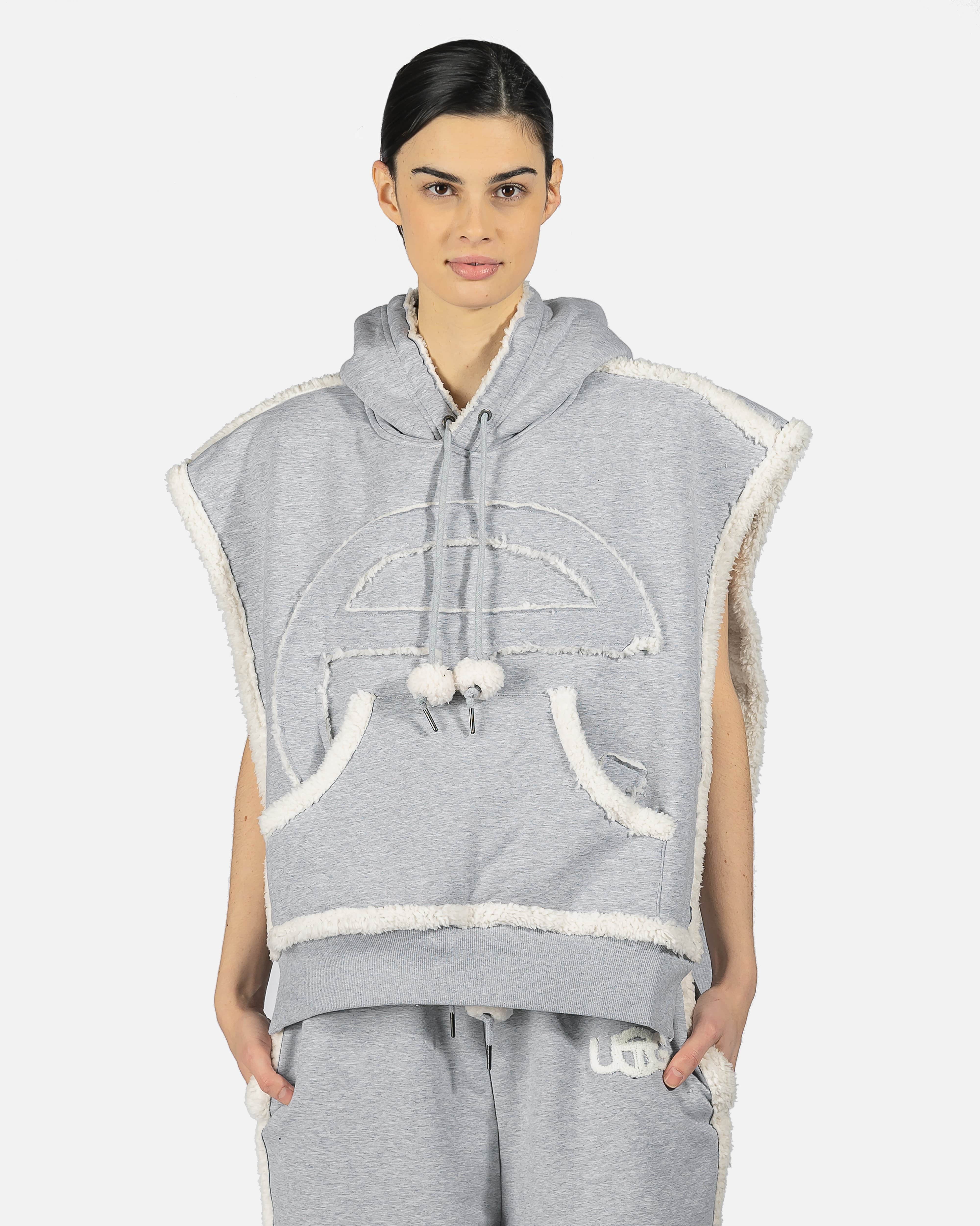 Telfar Sideless Hoodie in Heather Grey