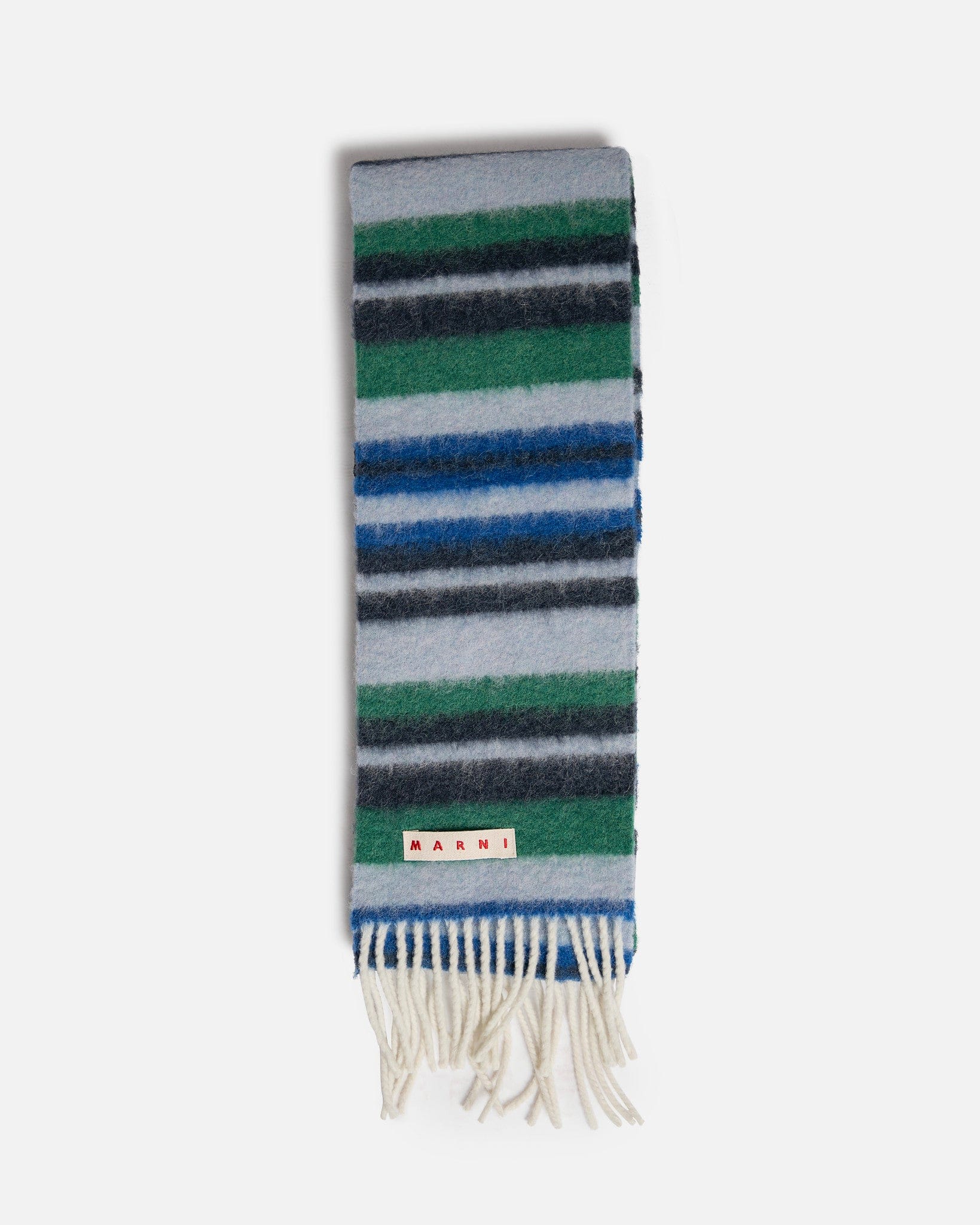 Marni Blue Brushed Alpaca Scarf