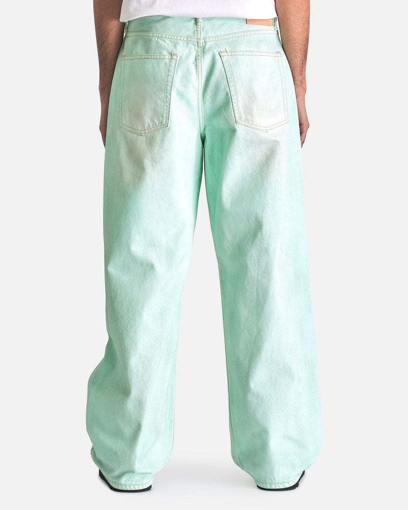 Acne Studios Men's Pants 1981 Loose Fit Denim in Traffic Mint