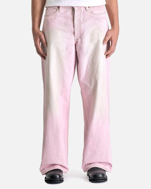 Acne Studios Men's Pants 1981 Traffic Denim in Pale Pink