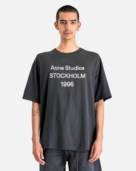 Acne Studios Men's T-Shirts 1996 Exford T-Shirt in Faded Black