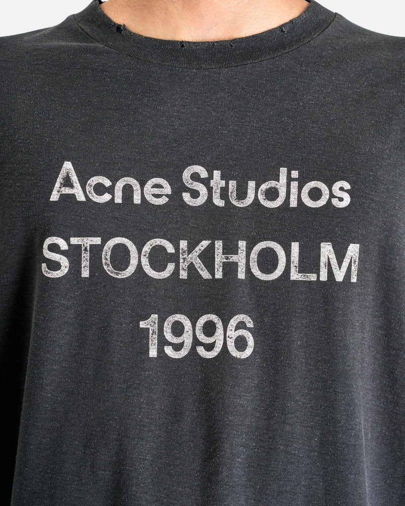 Acne Studios Men's T-Shirts 1996 Exford T-Shirt in Faded Black