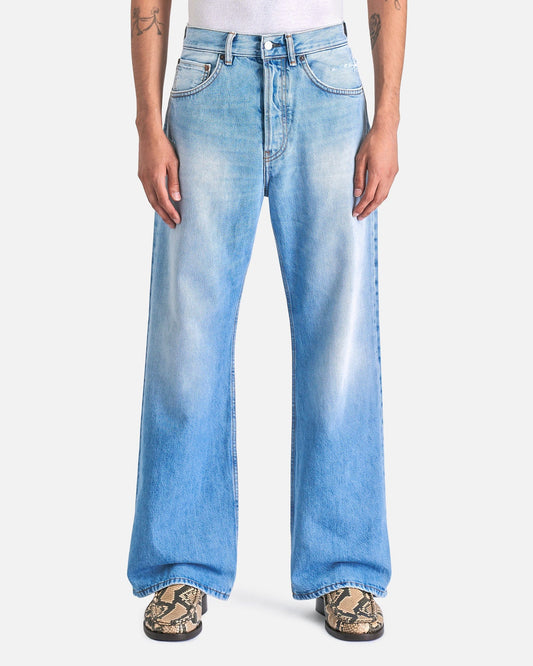 Acne Studios Men's Pants 2021 Loose Fit Denim in Light Blue