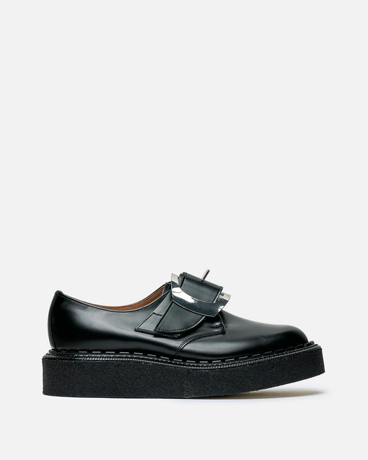 George Cox Edition Buckle Monk Shoes in Black