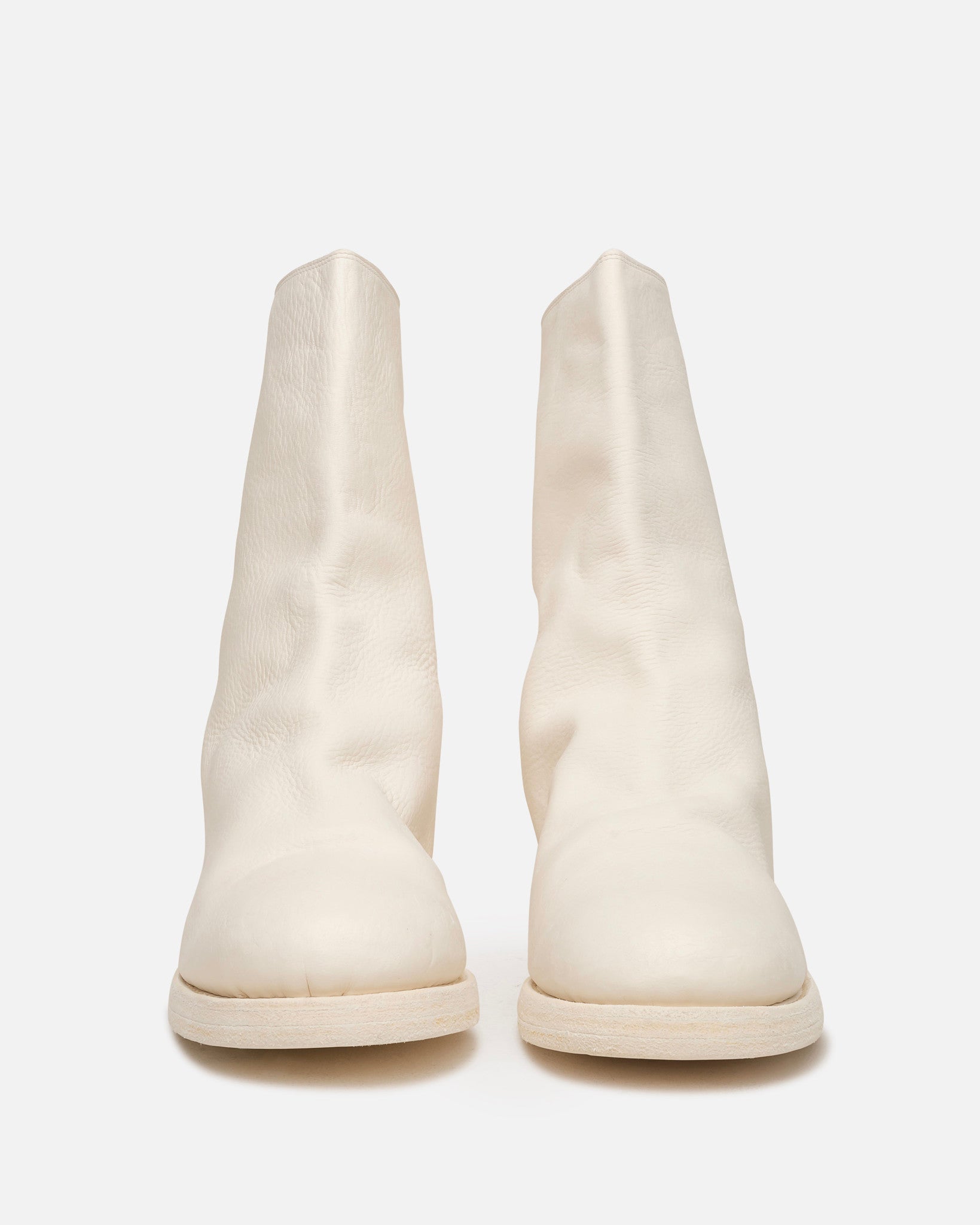 788Z Full Grain Back Zip Boot in White SVRN