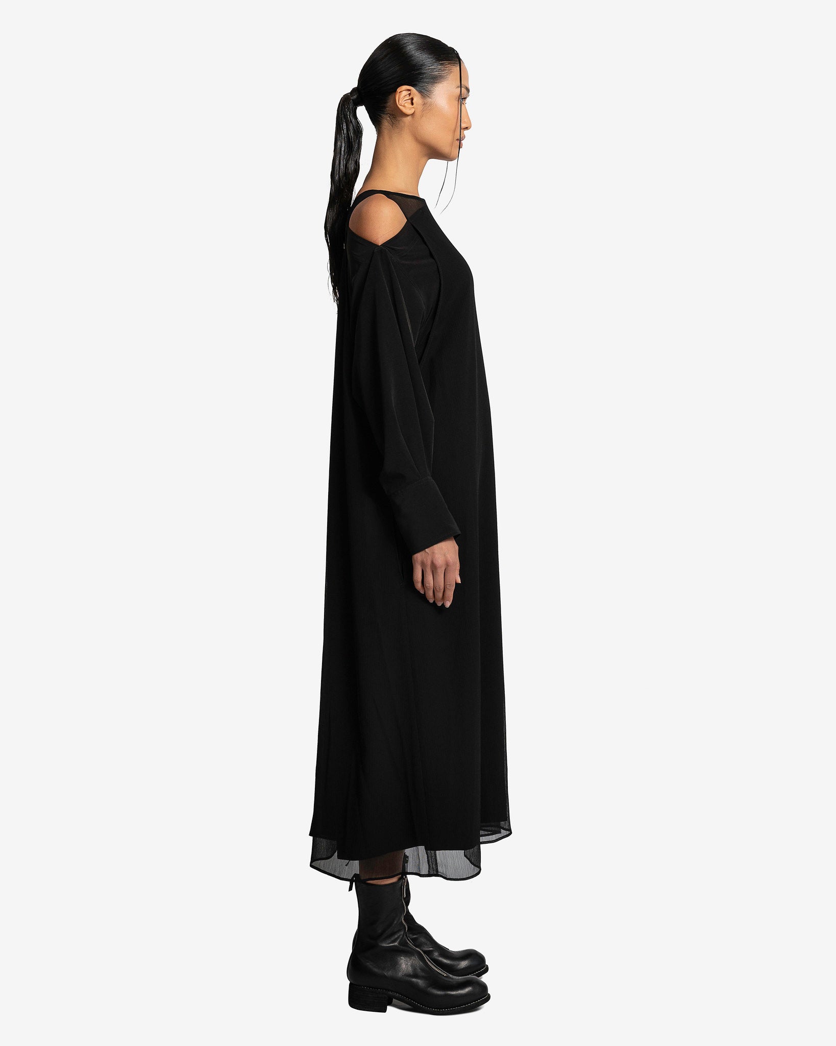 超激得好評iirot Double layered dress_black 2023 スカート