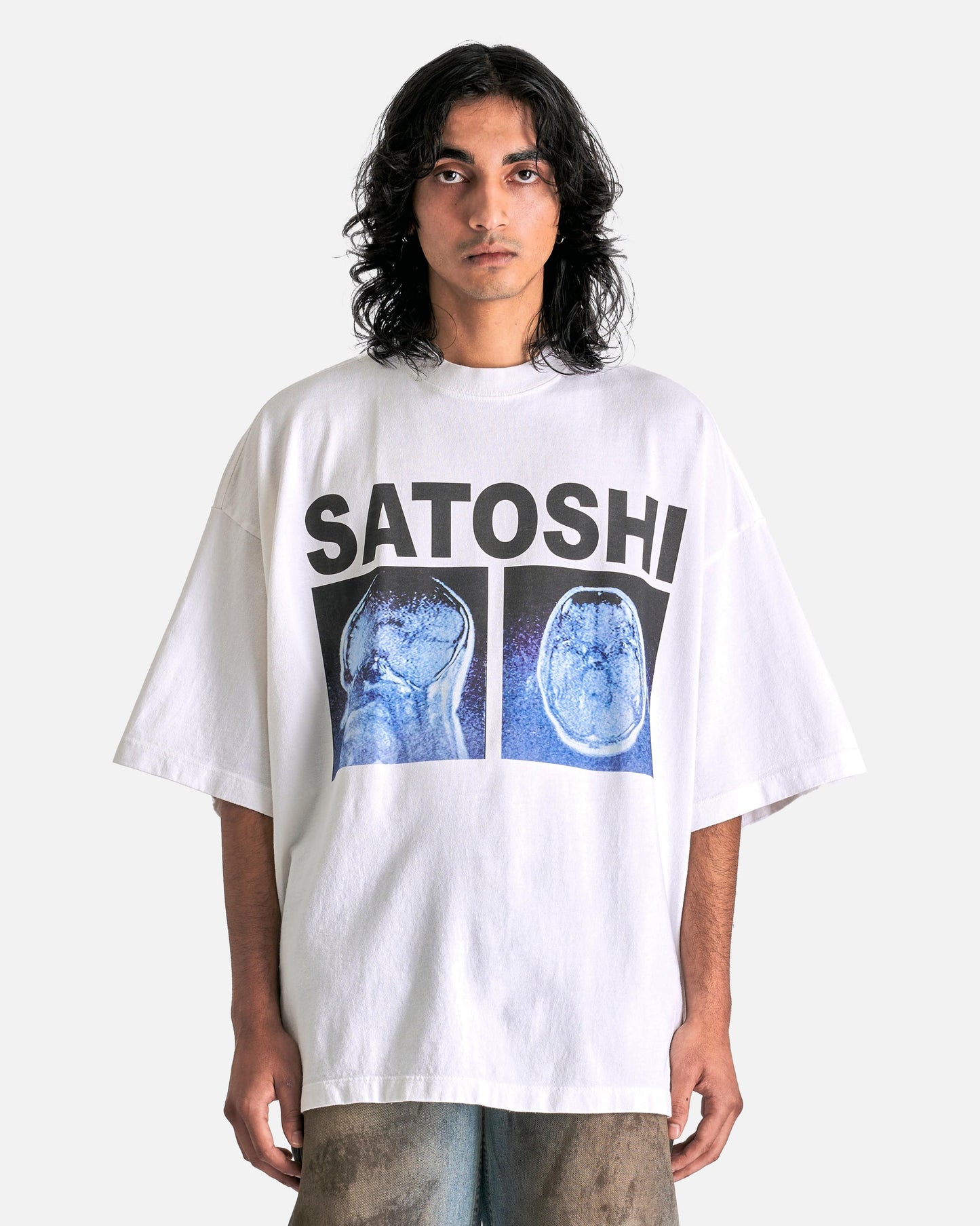 Satoshi Nakamoto Men's T-Shirts A Lot On My Mind Oversized Tee in White