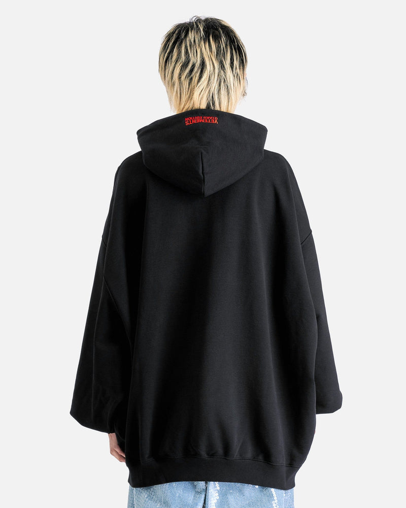 VETEMENTS Men's Sweatshirts Anime Freak Hoodie in Black