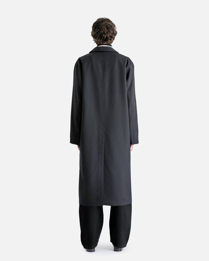 LEMAIRE Men's Coat Asymmetric Coat in Marine Melange