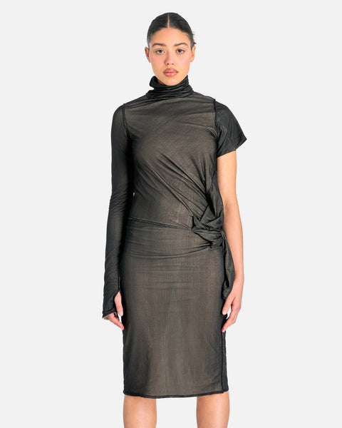 MAISON MARTIN MARGIELA DRESS ASYMETRIC HEMLINE SILK BLEND retailer FLOWY SEMI SHEER