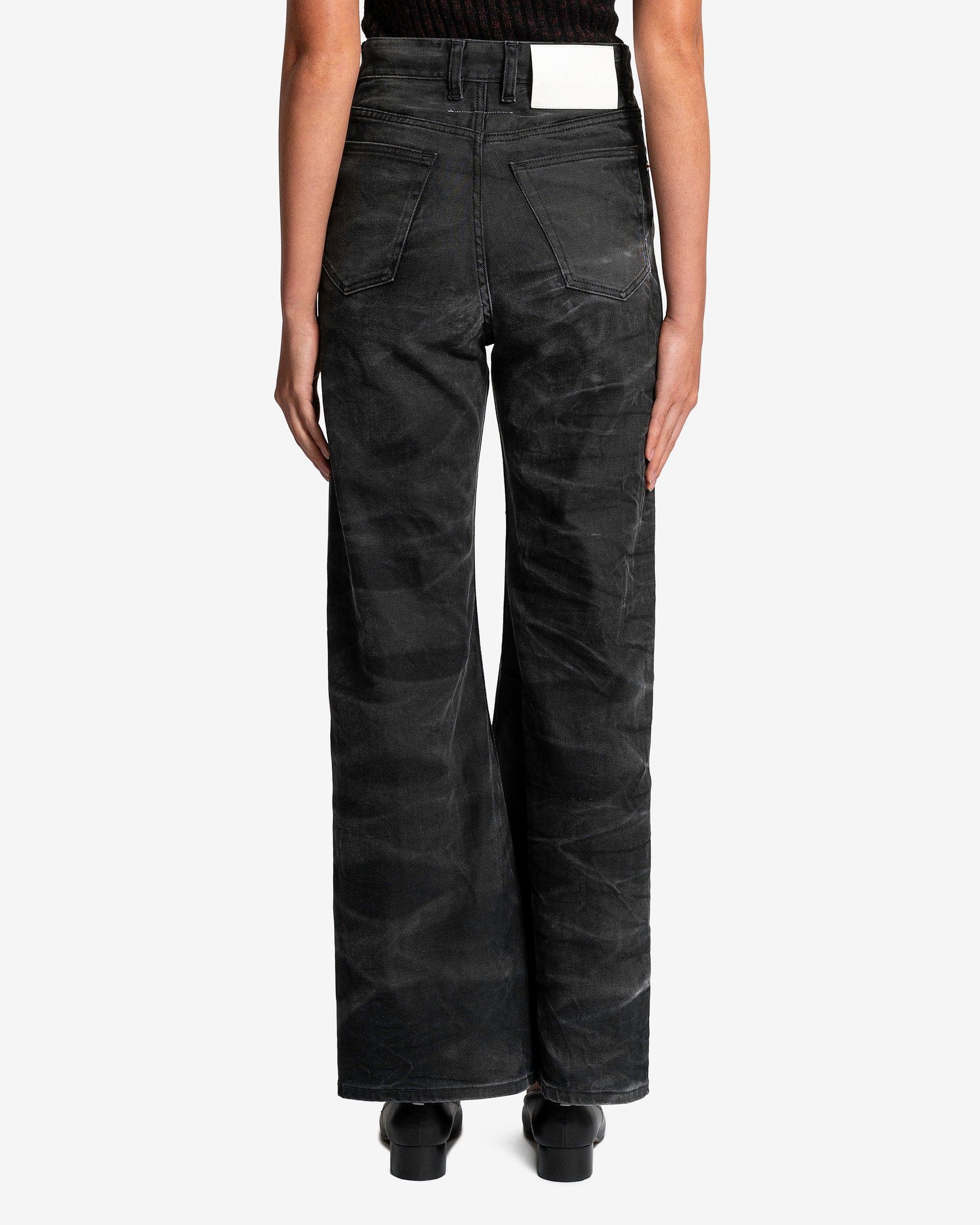 Baggy 5 Pocket Jeans in Washed Black