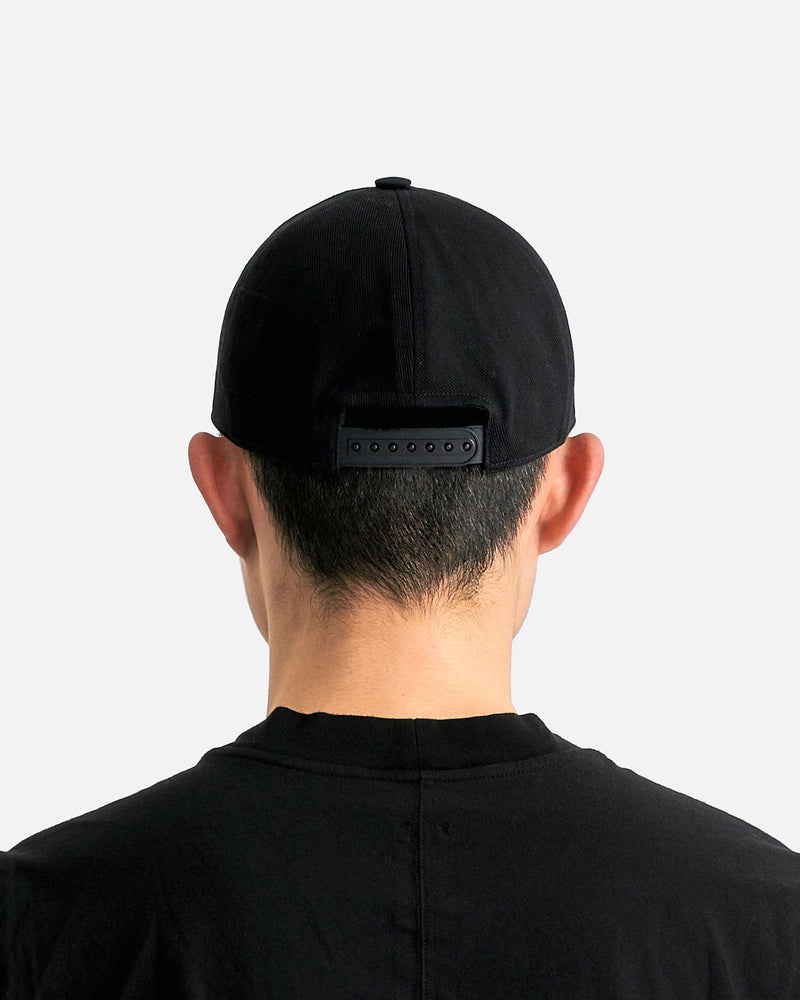 Rick Owens DRKSHDW Men's Hats Baseball Cap in Black/Pearl