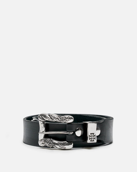 Enfants Riches Deprimes Leather Goods Bat Stud Texas Serenade Belt in Black