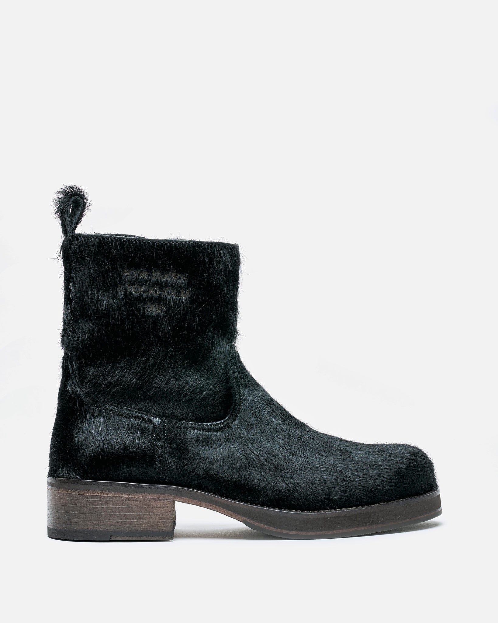 Acne Studios Men's Boots Besare Hairy Boot in Black