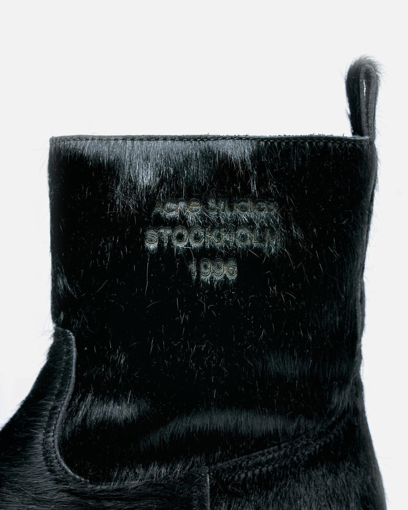 Acne Studios Men's Boots Besare Hairy Boot in Black