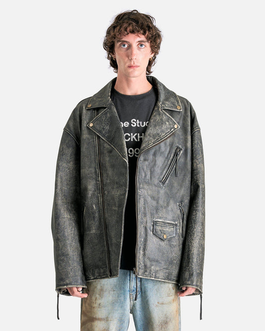 Acne Studios Men's Jackets 52 Biker Leather Jacket in Black