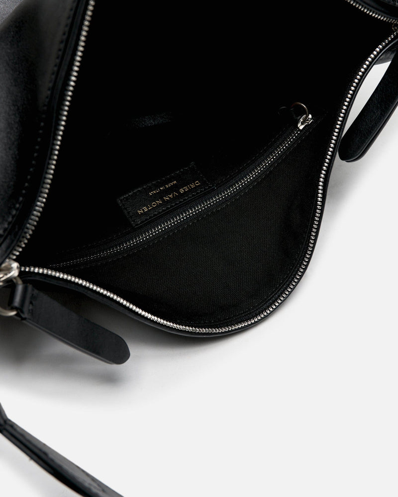 Dries Van Noten Leather Goods OS Black Crossbody Bag in Black