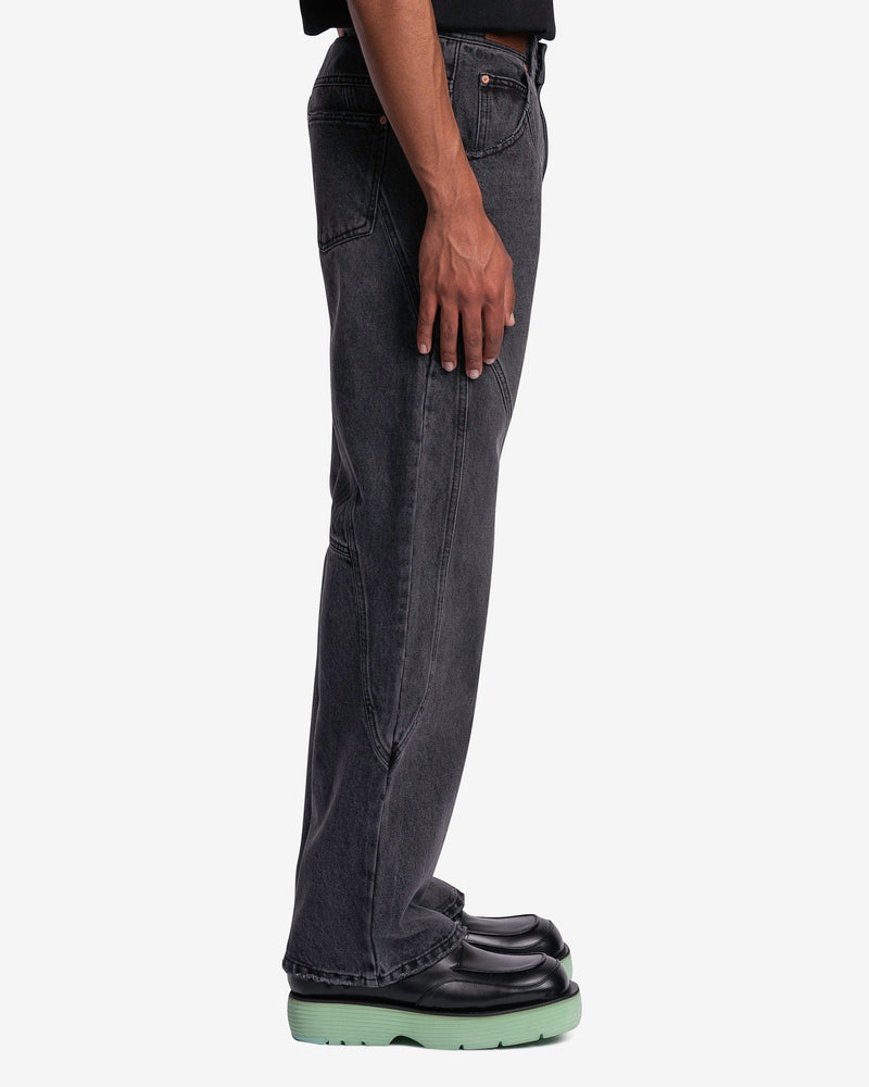 Brick Curve Panel Wide Jeans in Black – SVRN