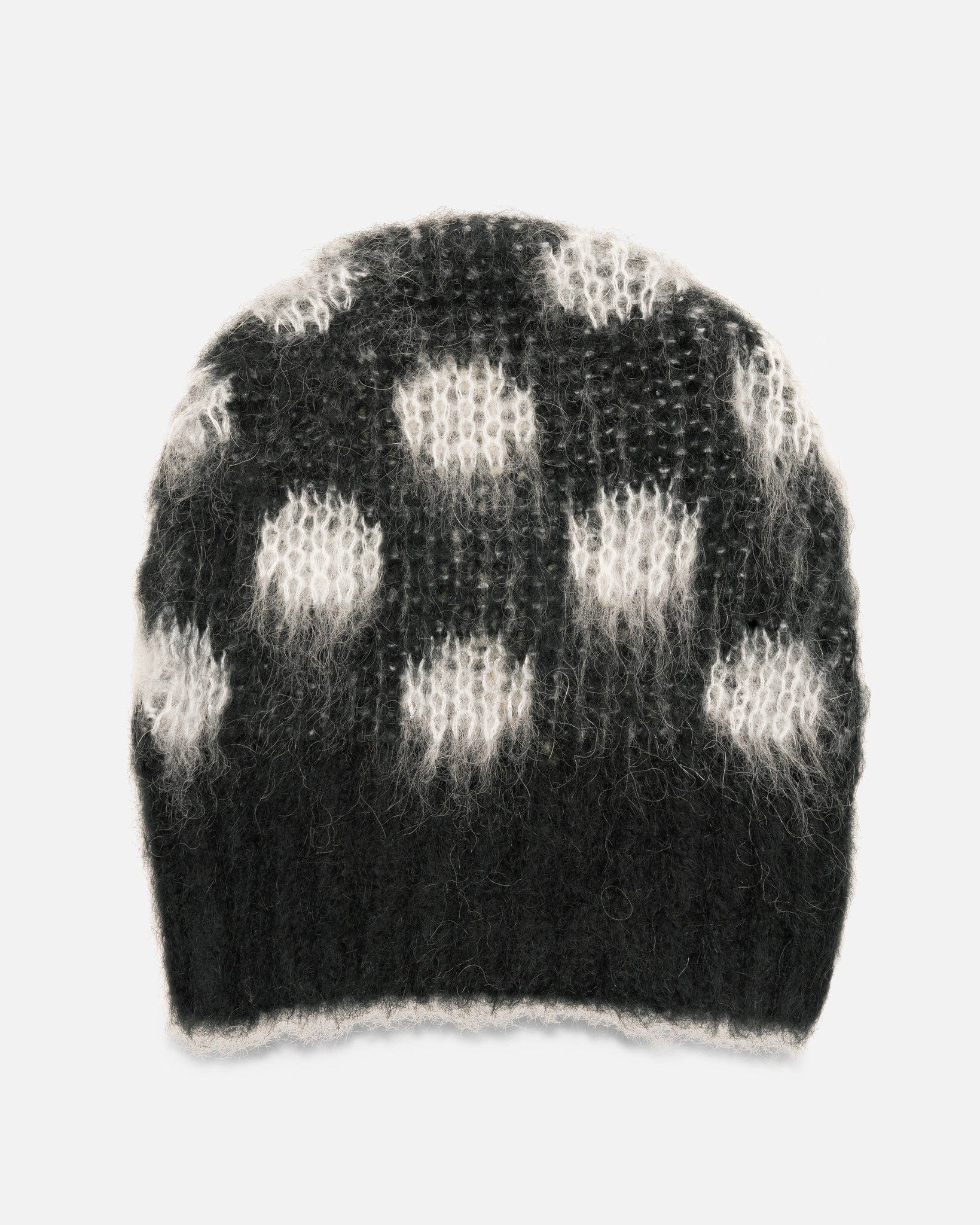 Marni Men's Hats Brushed Dots Fuzzy Wuzzy Beanie in Black