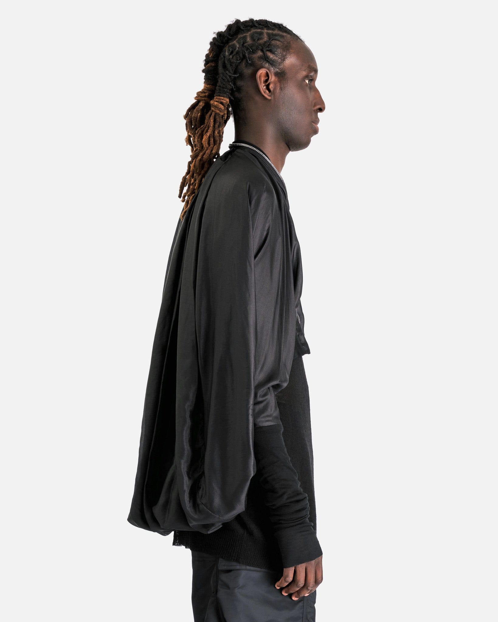 Rick Owens Men's Jackets Bubble Batwing Flight Jacket in Black