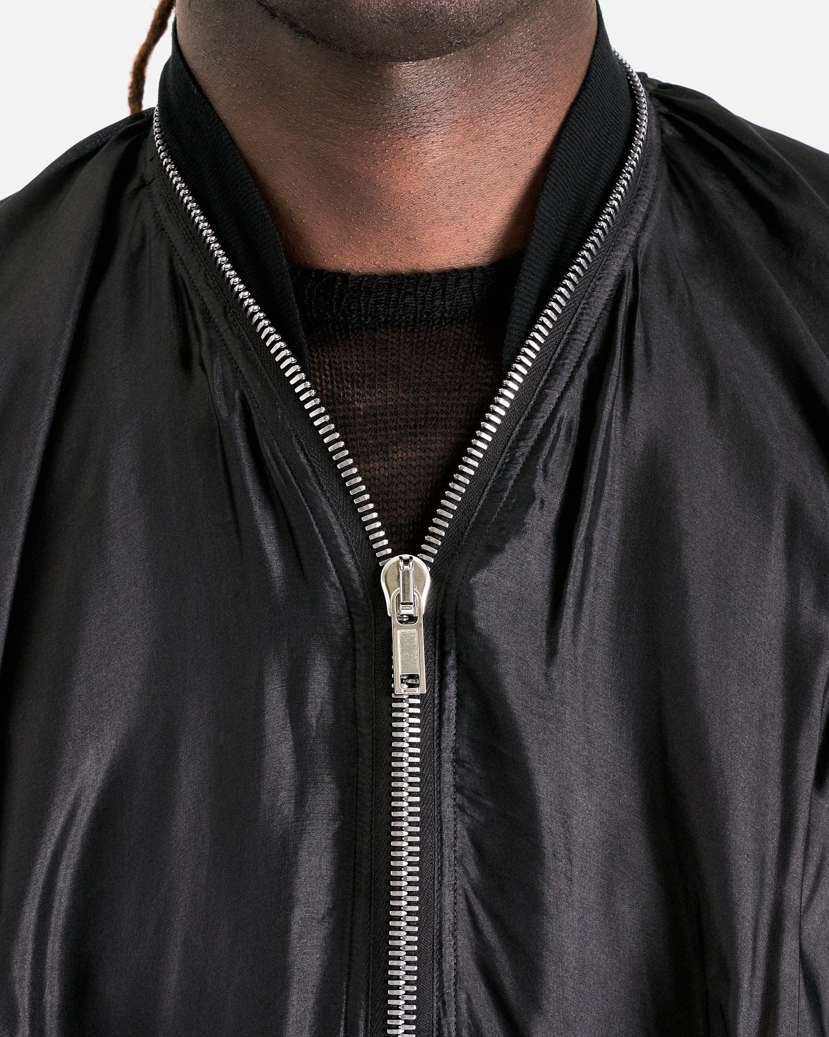 Rick Owens Men's Jackets Bubble Batwing Flight Jacket in Black