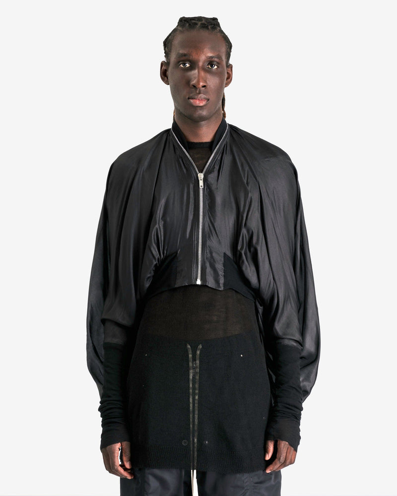 Rick Owens Men's Jackets Bubble Batwing Flight Jacket in Black