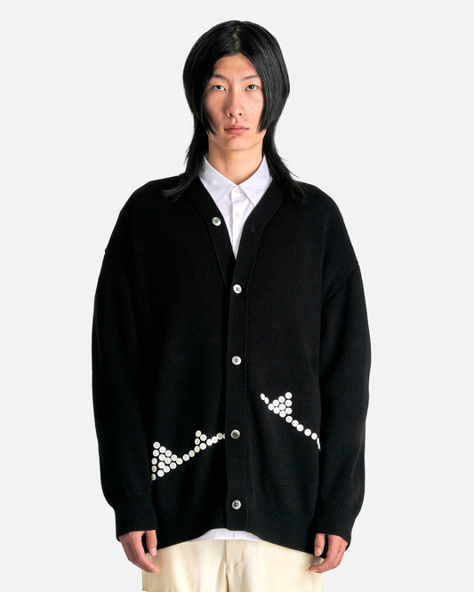 Comme des Garcons HOMME PLUS Men Sweaters Buttons Cardigan in Black