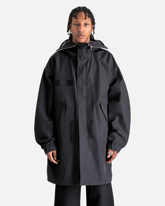 Junya Watanabe Men's Jackets C.P Company Nylon Parka in Black