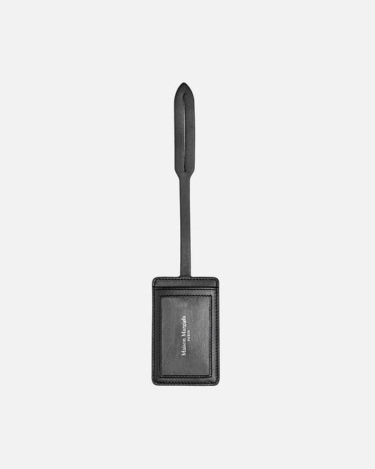 Maison Margiela Leather Goods O/S Calf Leather Luggage Tag in Black