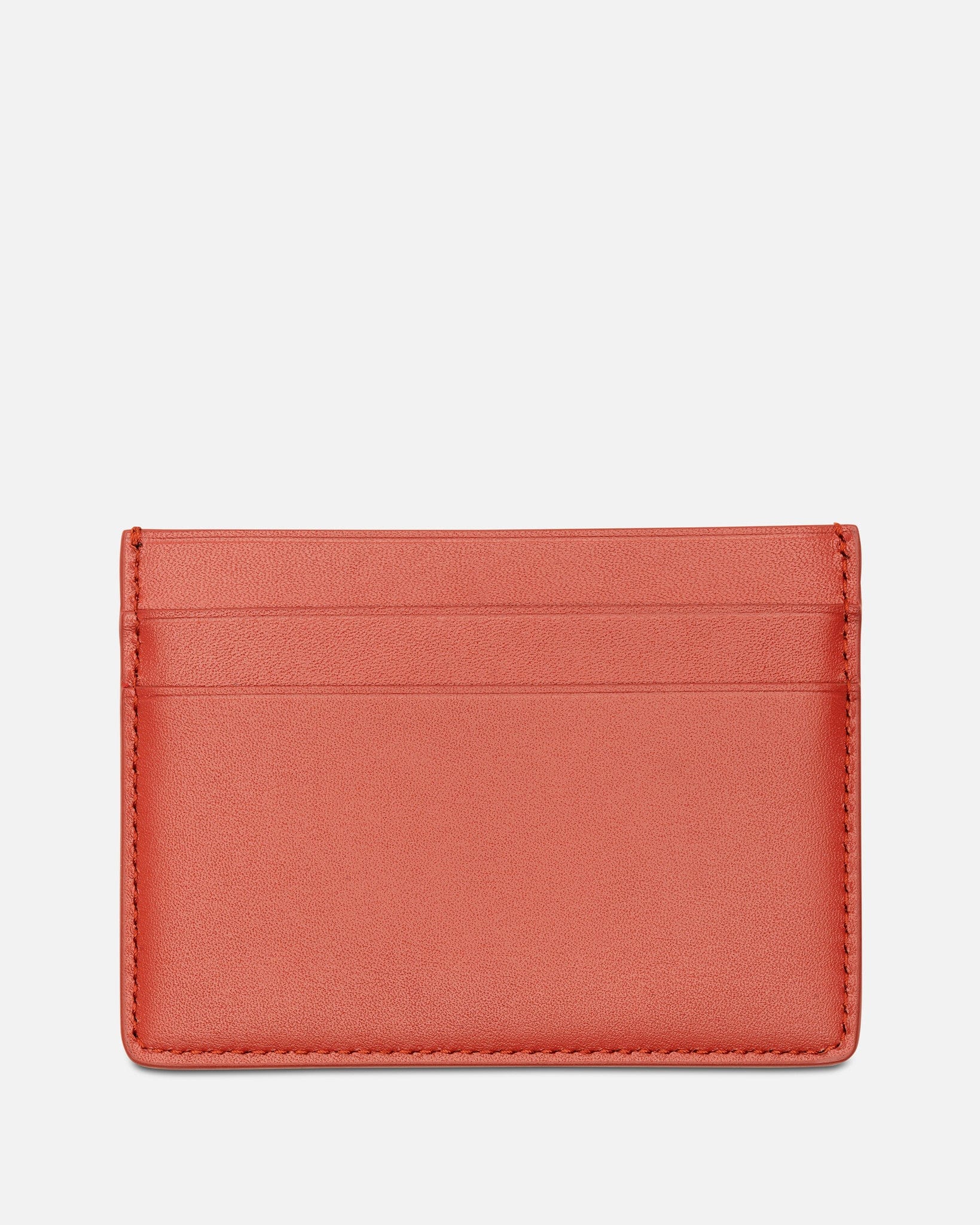 Calf Leather with Nappa Lining Credit Card Holder in Brick