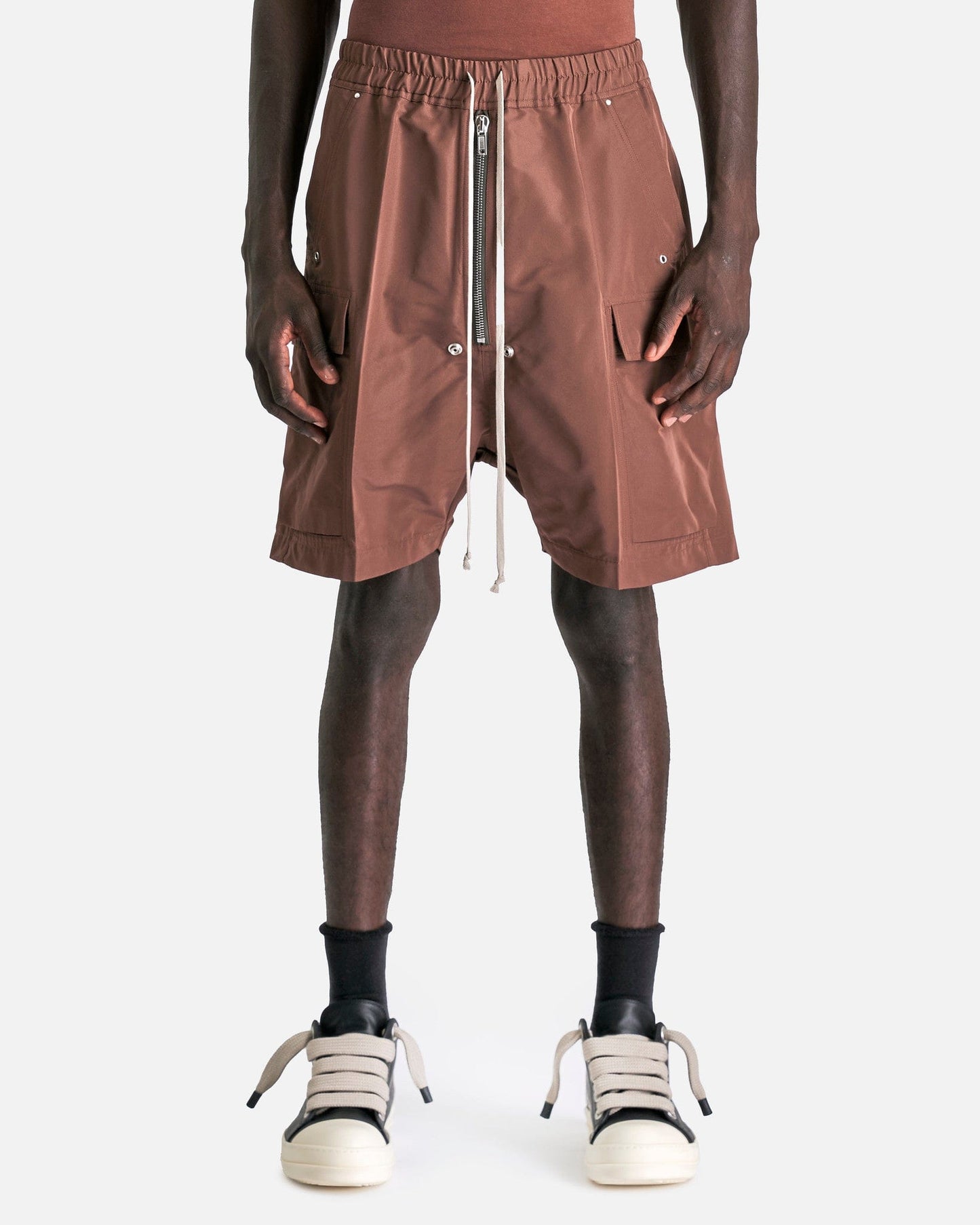 Rick Owens Men's Shorts Cargobela Shorts in Throat