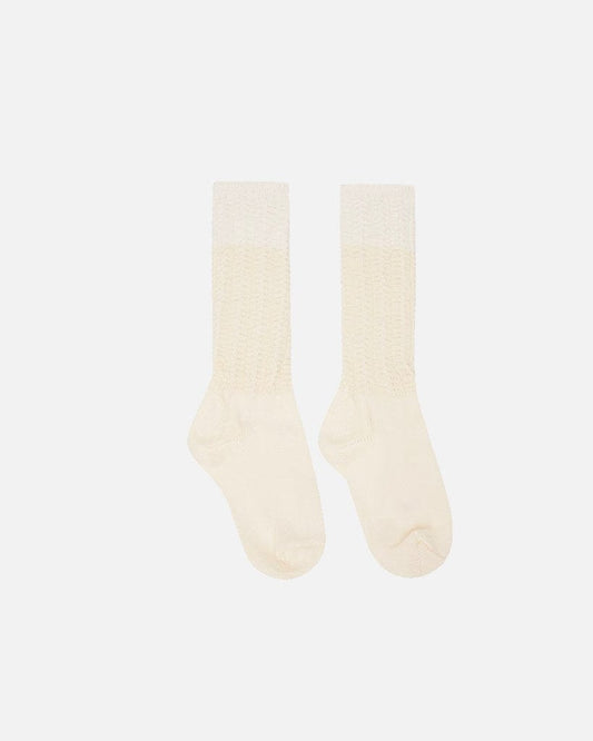 Homme Plissé Issey Miyake Men's Socks OS Churros Socks in Off-White