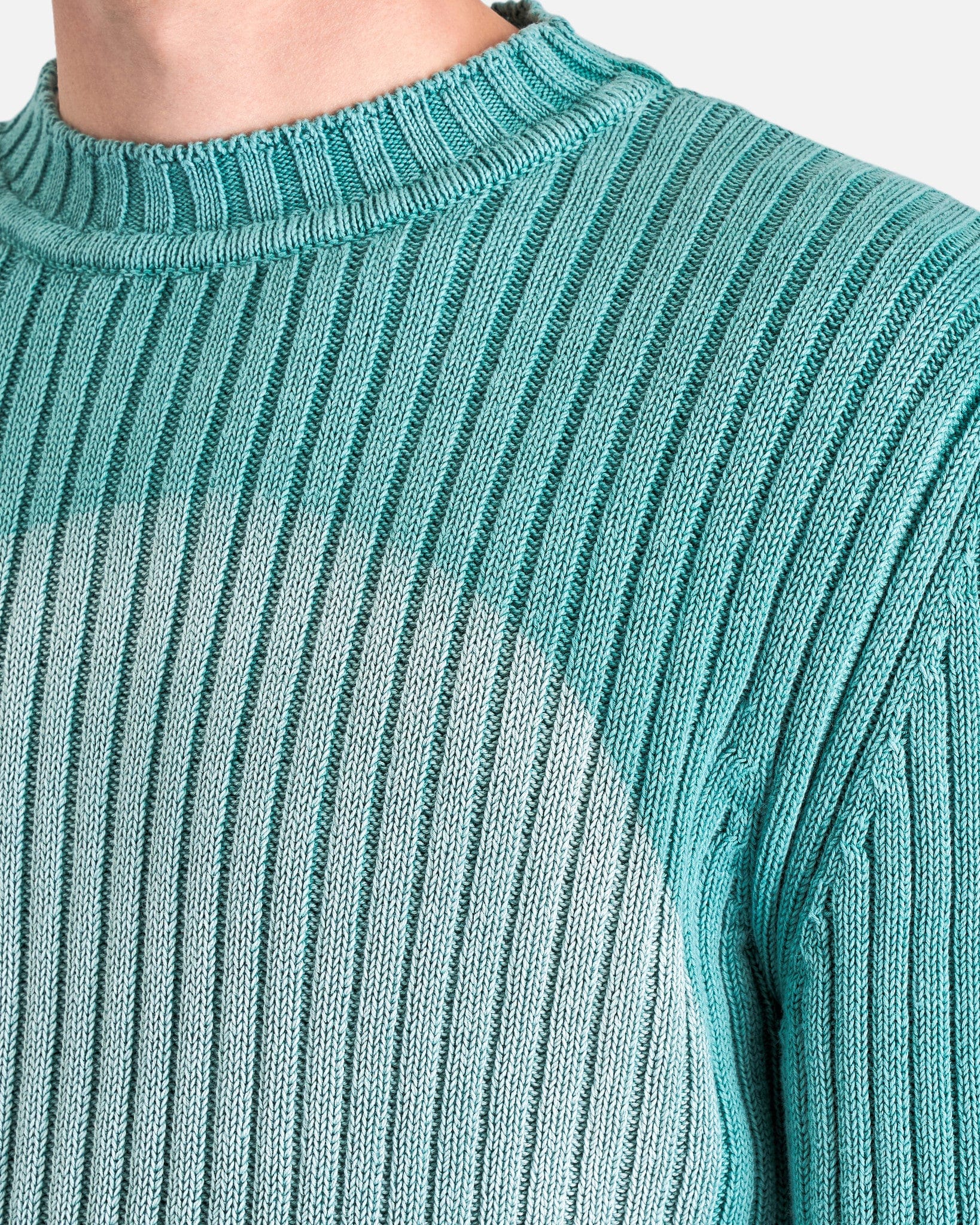 Edward Cuming Men's Sweater Circle Fadeout Sweater in Aqua