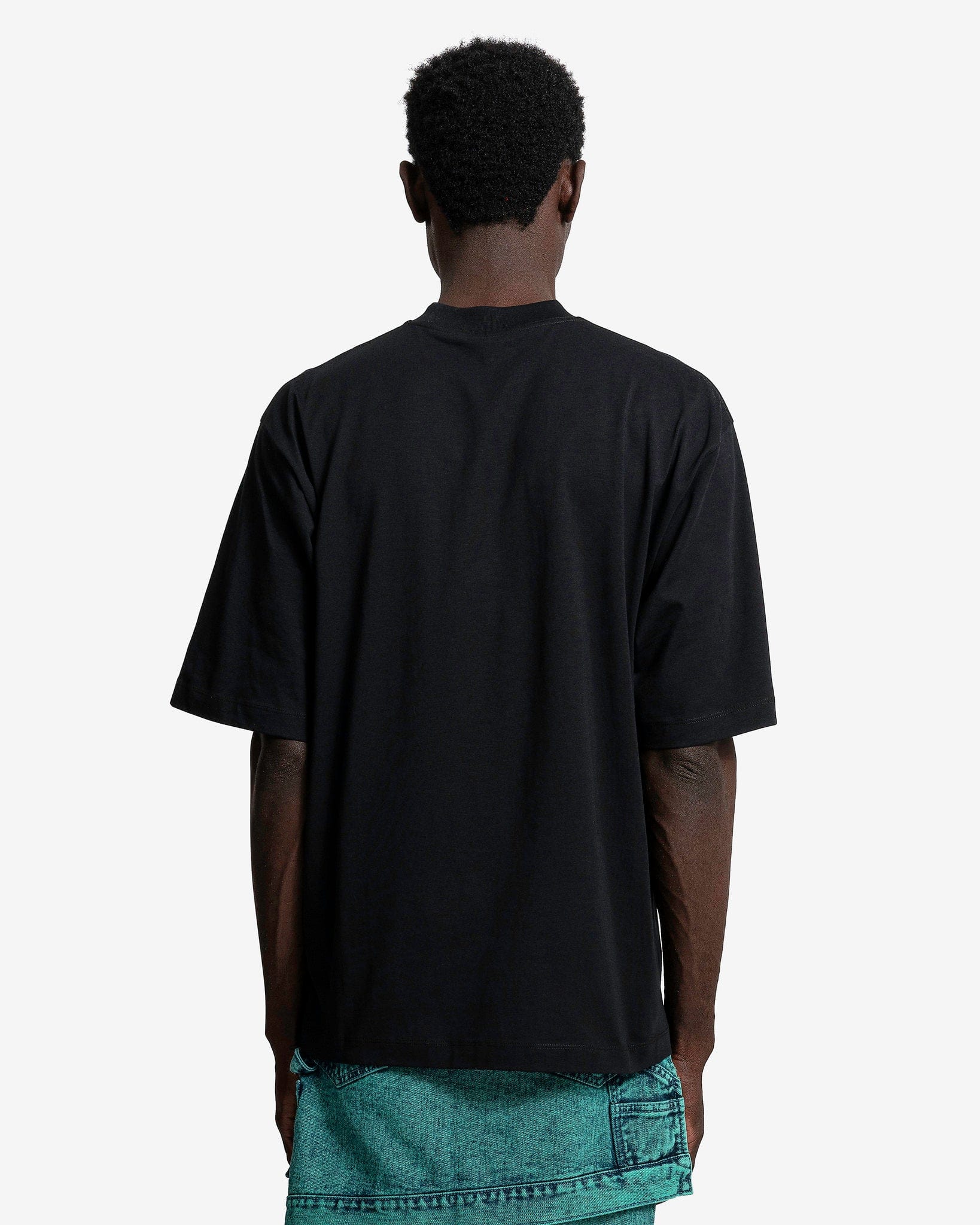 Circular Logo Organic Cotton Jersey in Black