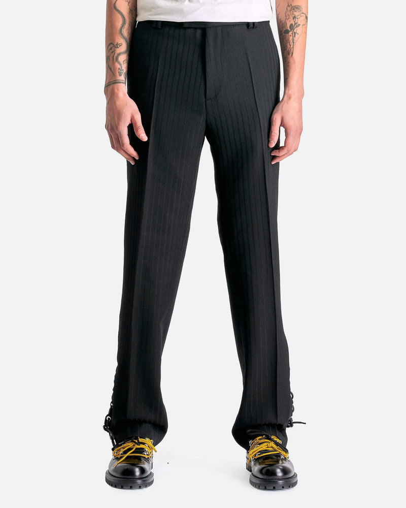 NAMACHEKO Men's Pants Clint Tailored Trouser in Black Stripe