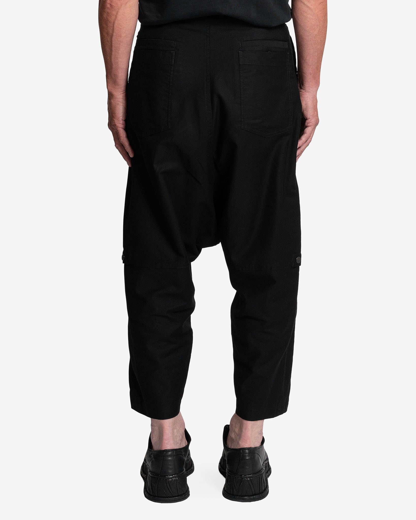 Cotton Twill Sarouel Pants with Zipper Details in Black – SVRN