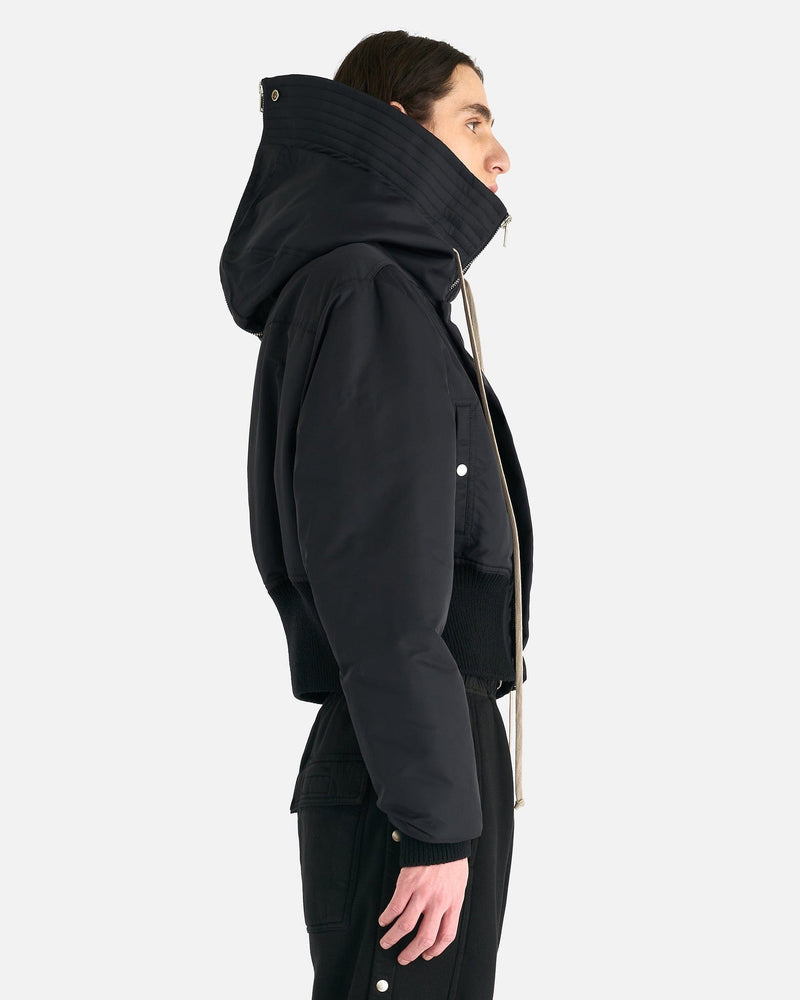 Rick Owens Men's Jackets Cropped Alice Bomber in Black