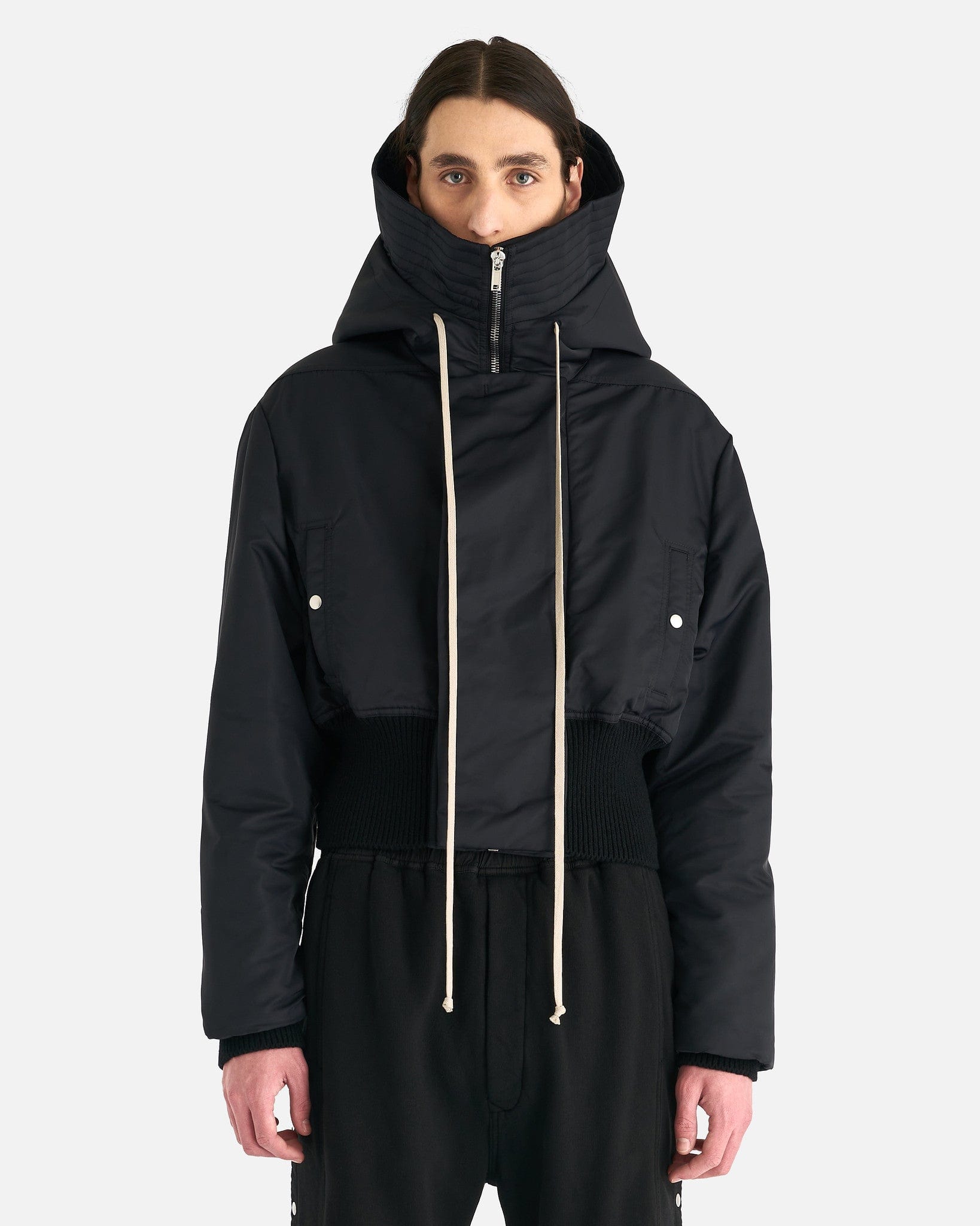 Rick Owens Men's Jackets Cropped Alice Bomber in Black