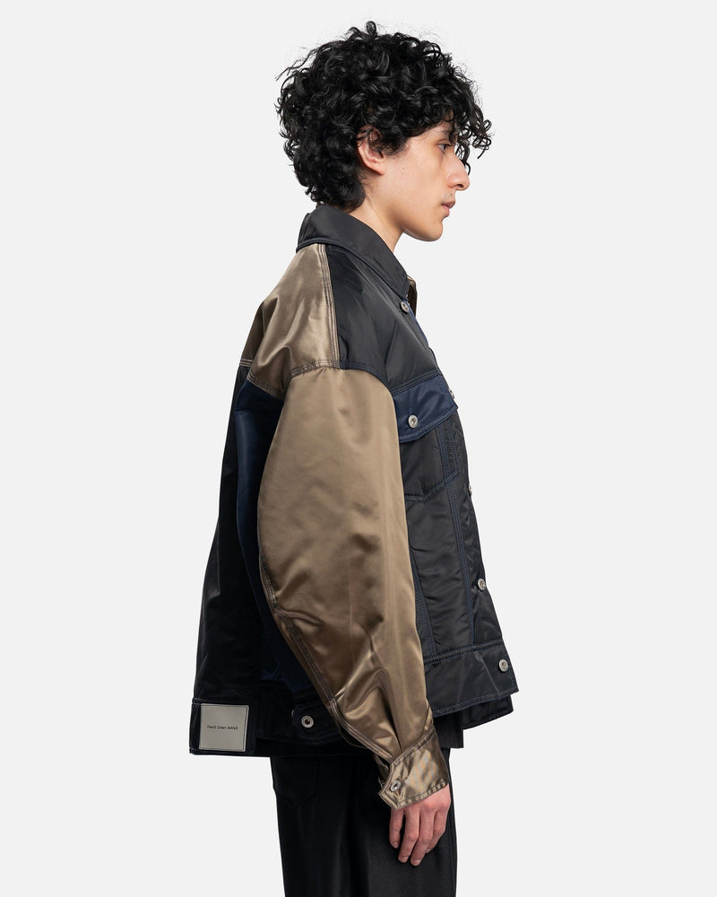 Deconstructed Double Paneled Jacket in Blue