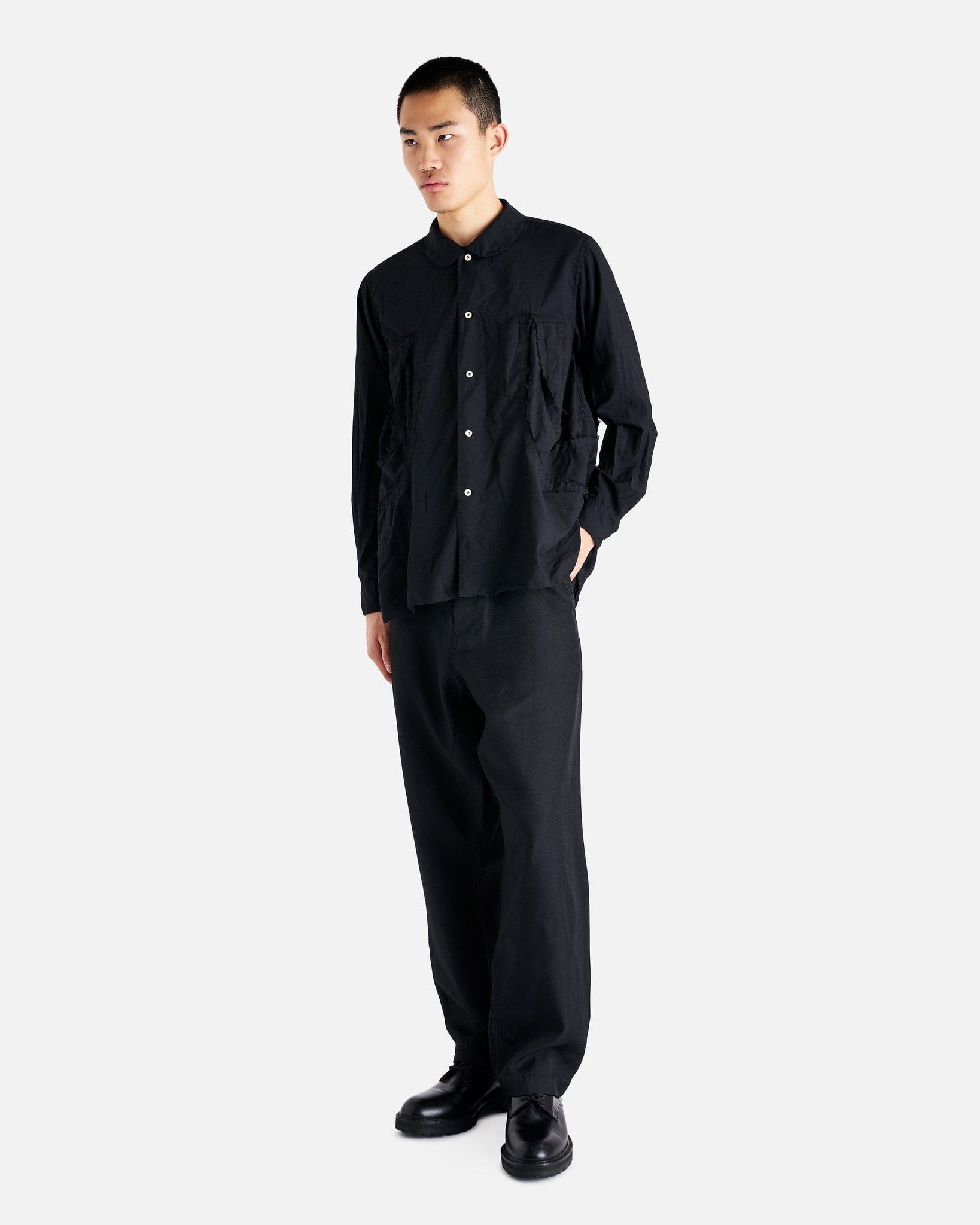 Deconstructed Shirt in Black