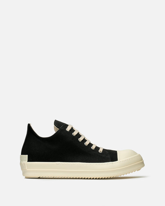 Rick Owens DRKSHDW Men's Sneakers Denim Low Sneaks in Black/Milk